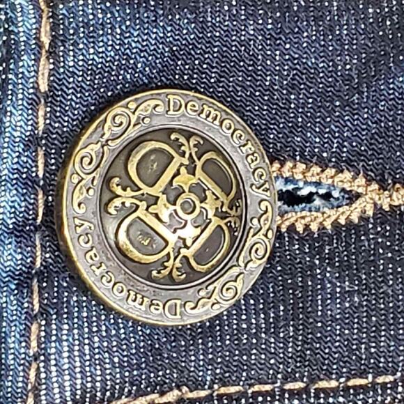 Democracy Jeans AB Solution Women's Size 16 Blue Dark Wash Skinny Leg High Rise - Picture 5 of 9